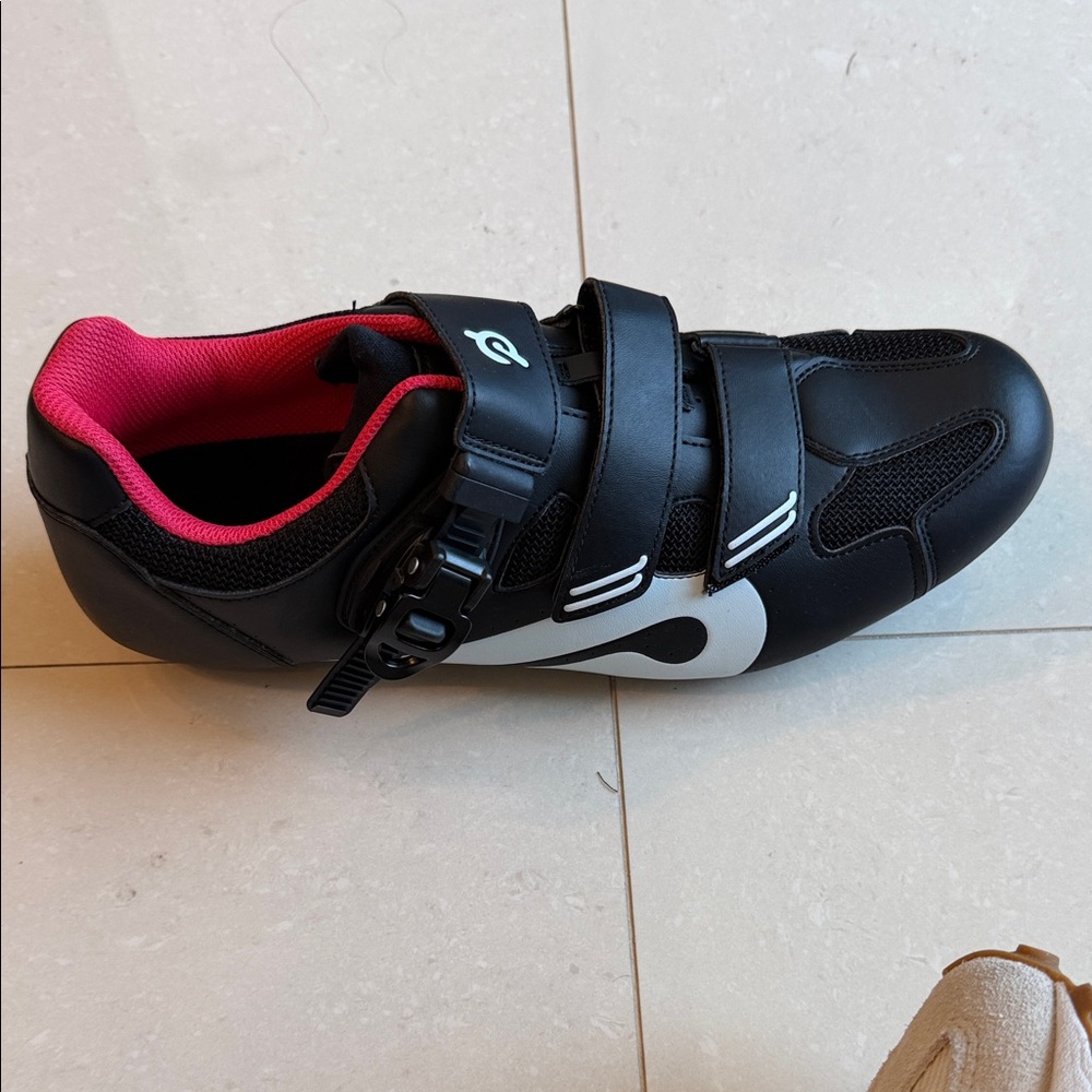 Peloton Black and Pink Athletic Shoes